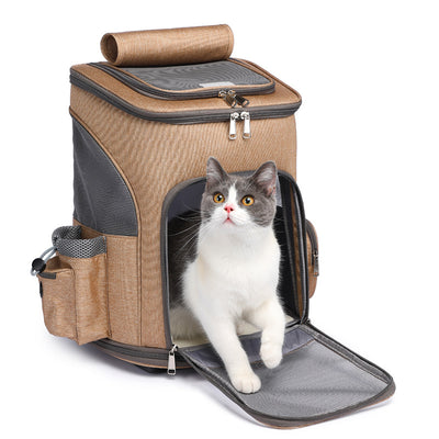 Portable Folding Trolley Pet Backpack - petsRcool1