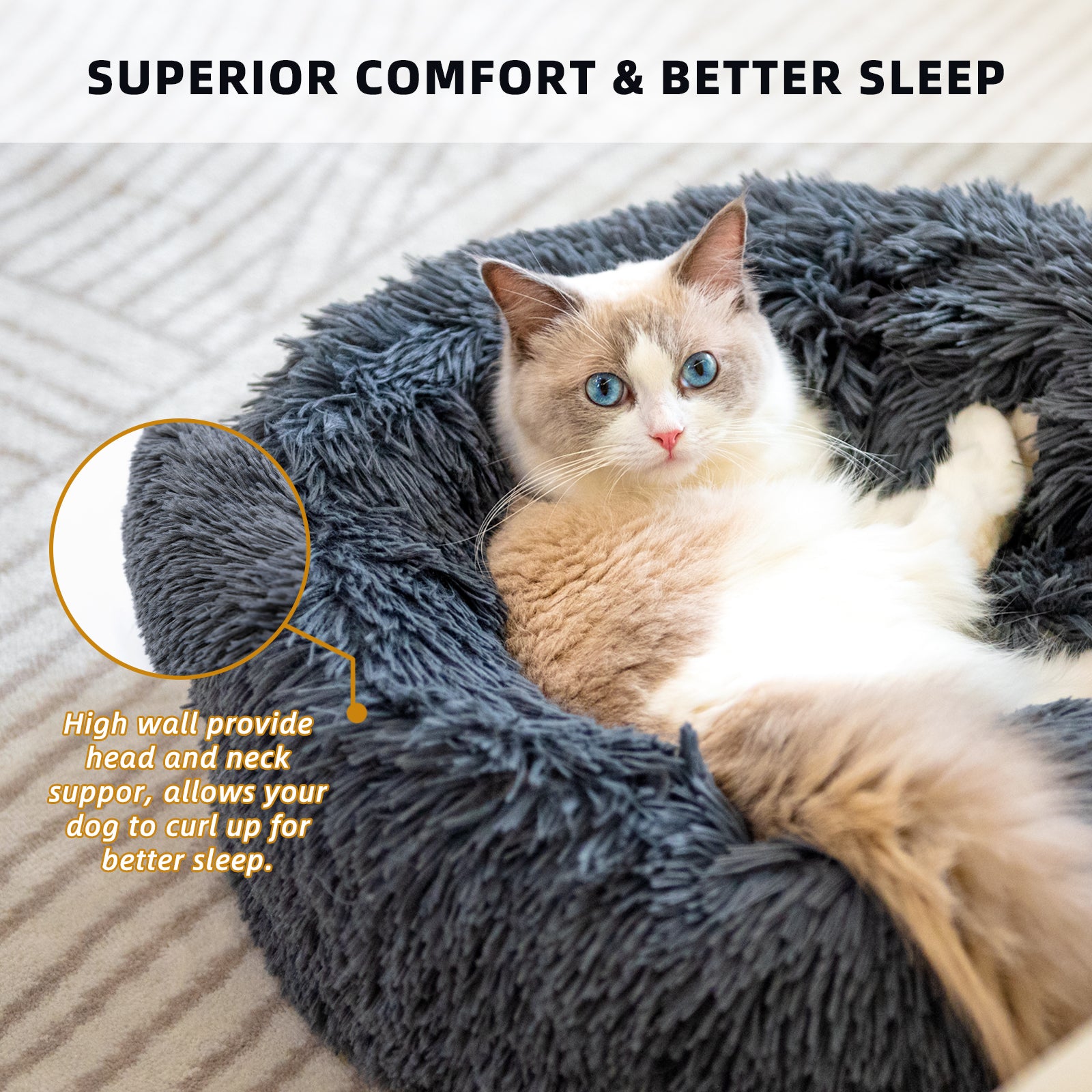 Pet Fluffy Calming Bed